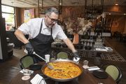 Chef Raul Cob prepares seafood paella at Aventura, 216 E. Washington St. in Ann Arbor on Tuesday, Aug. 22, 2023. Cob will travel to his hometown of Valencia, Spain to represent the United States in a World Paella Day cooking competition on Sept. 20, 2023.

Jacob Hamilton | MLive.com