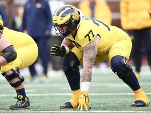 Michigan offensive line fights through ‘growing pains’ to find best five