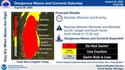 The National Weather Service is warning of potentially dangerous waves on Lake Michigan for Saturday, Aug. 26, 2023. (Photo provided by National Weather Service.)